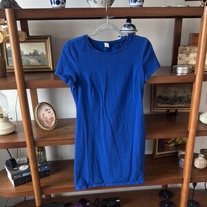 Old Navy Blue Sheath Dress Crew Neck Short Sleeve